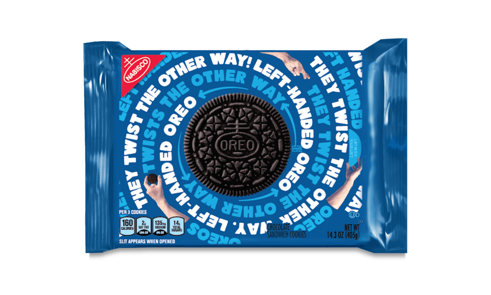 Oreo's Left-Handed Box Has Packaging On The Opposite Side For Easy ...
