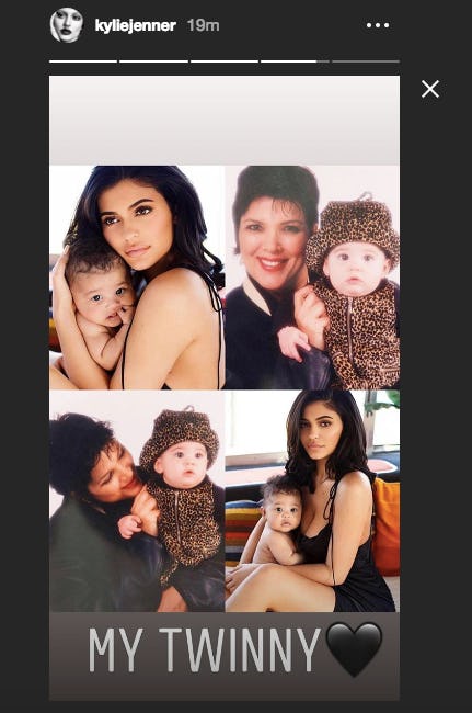 Kylie Jenner Says Baby Stormi Is Her "Little Twin" In These Adorable