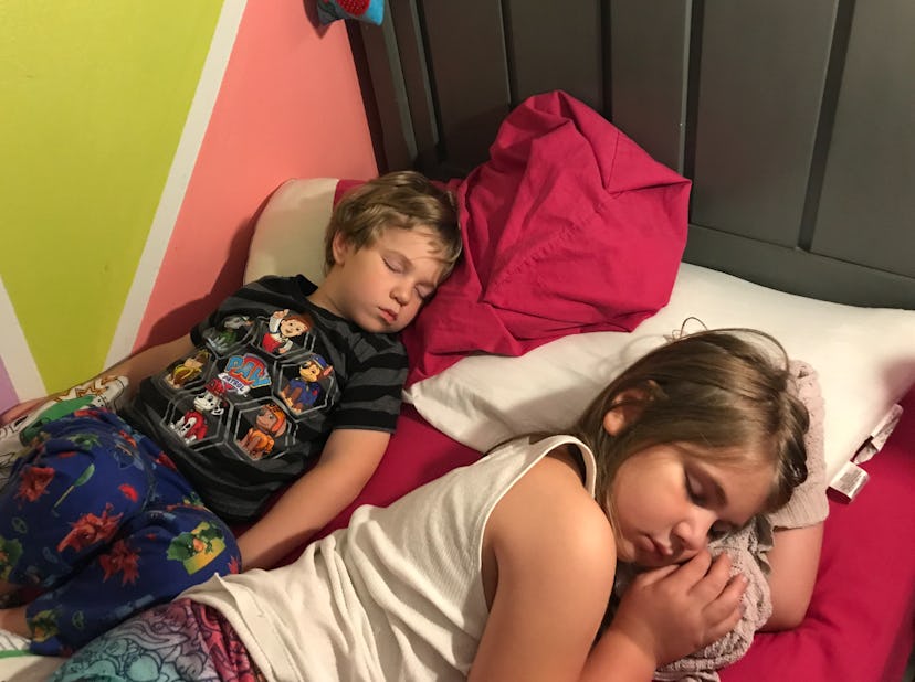 Two children sleeping