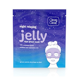 Clean & Clear Night Relaxing Jelly Eye Sheet Face Mask