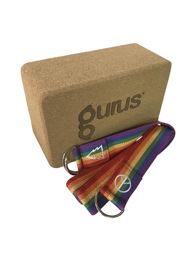 Gurus Yoga Mat Strap And Block (2 Piece)