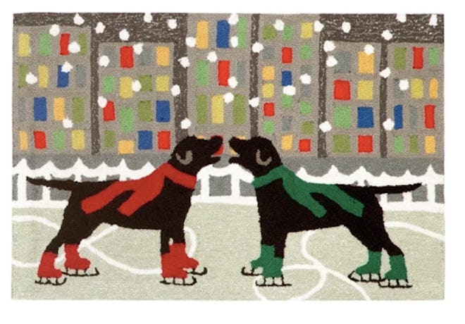 Holiday Ice Dogs Indoor/Outdoor Accent Rug 