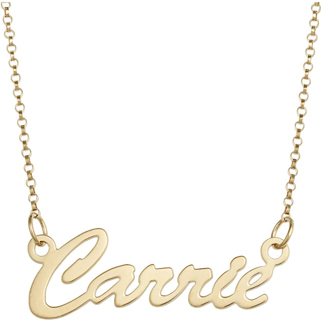 Personalized 1mm, Sterling Silver or 14kt Gold Plated Hollywood Script Name Necklace