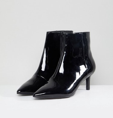Faith Patent Ankle Boot in Black