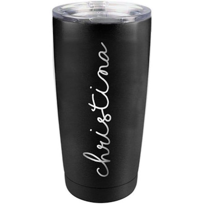 Custom Name 20 oz. Colored Tumbler with Clear Lid