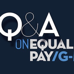A text reading: ' Q&A on equal pay/G-M'