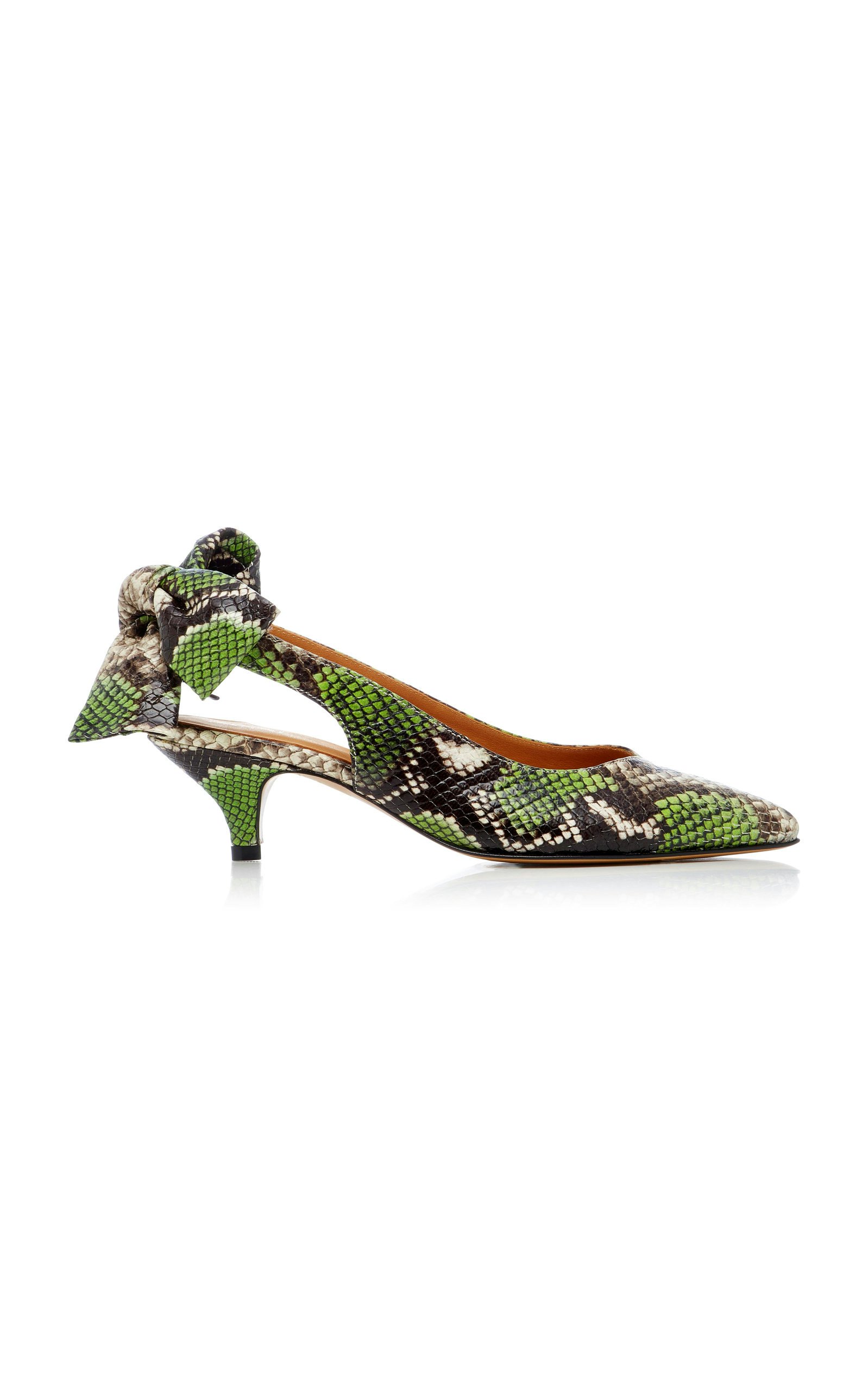 lime green snakeskin heels