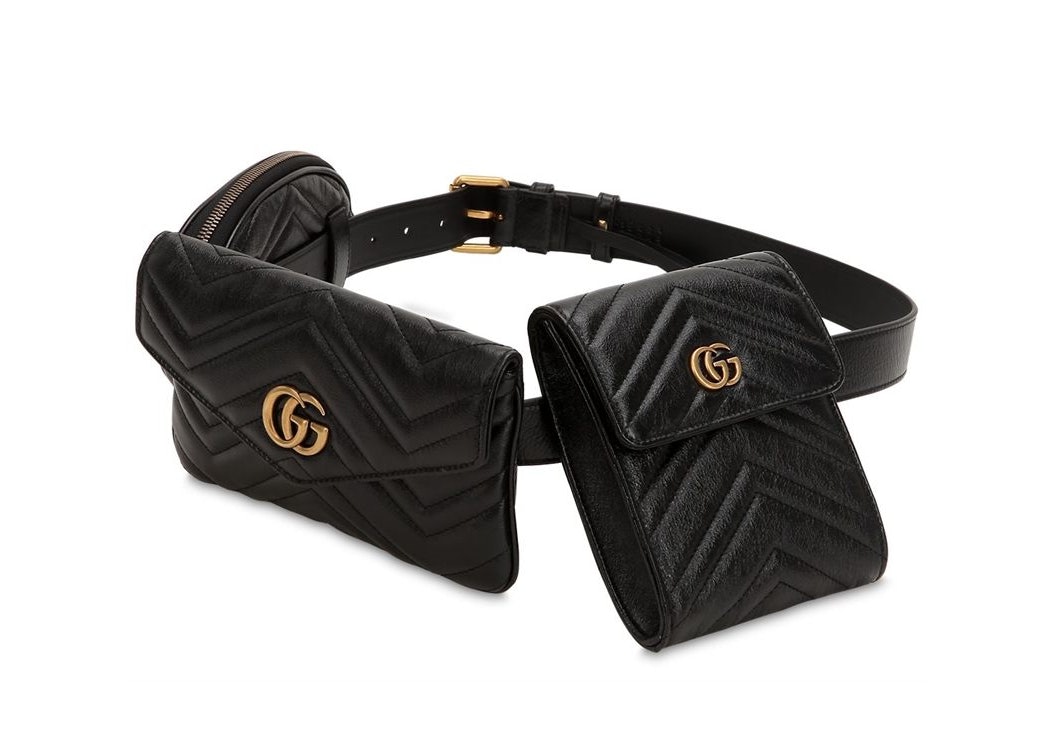 leather gucci fanny pack