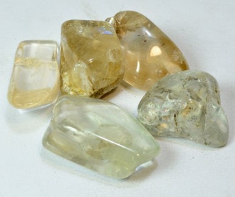 Clear Topaz Polished Natural Palm Stone