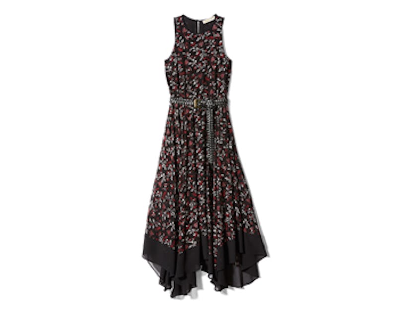 Botanical Georgette Handkerchief Dress