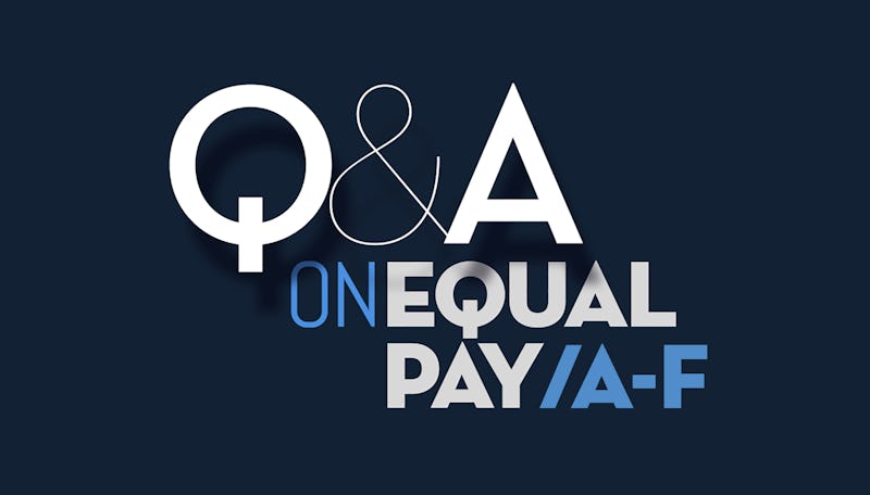Q&A on unequal pay logo