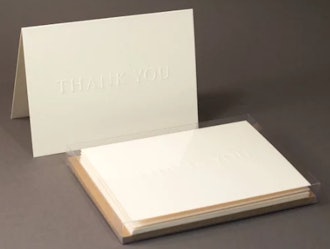 6 Embossed Thank You Cards