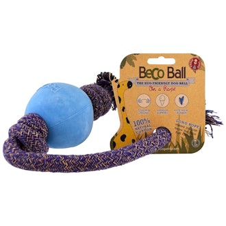 Beco Pets Eco-Friendly Dog Ball On a Rope - Large