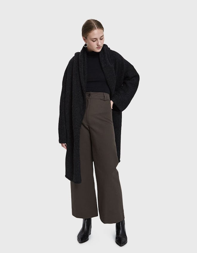 Lauren Manoogian Capote Coat in Black Melange