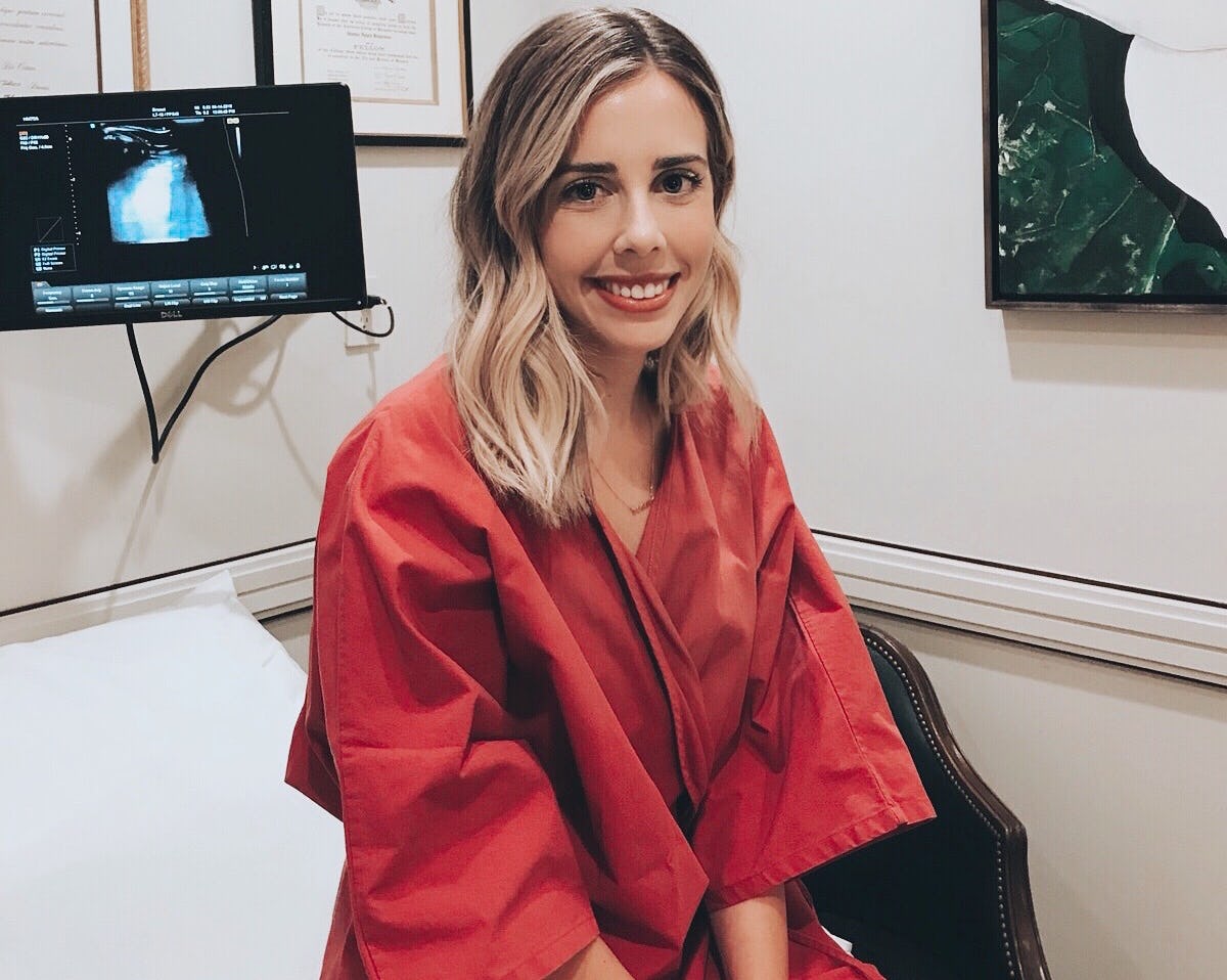 Sara Altschule at the hospital examination