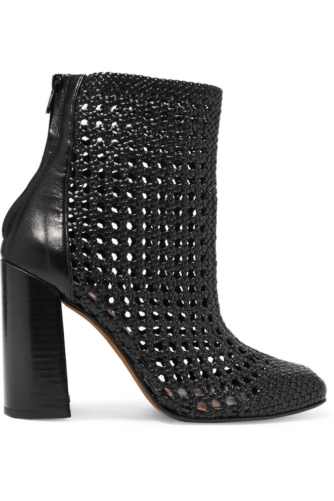Sardaigne Woven Leather Ankle Boots