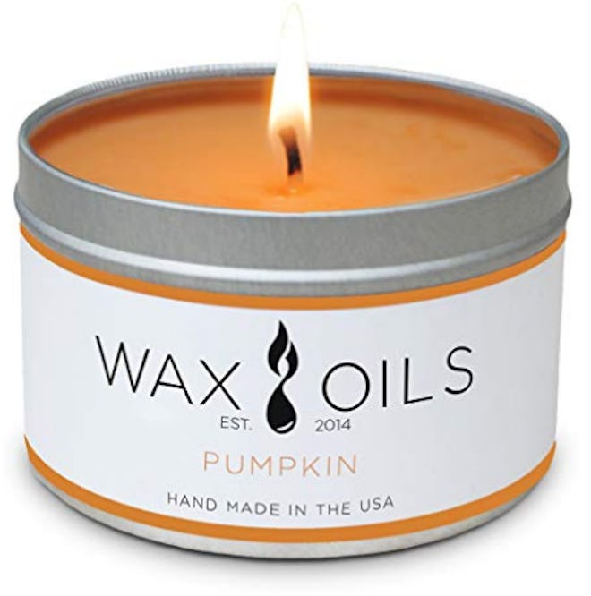 Wax and Oils Soy Wax Aromatherapy Scented Candles, Pumpkin, 8 oz