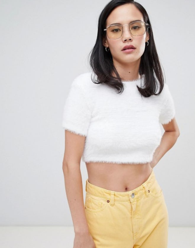 ASOS Knit Top in Fluffy Yarn