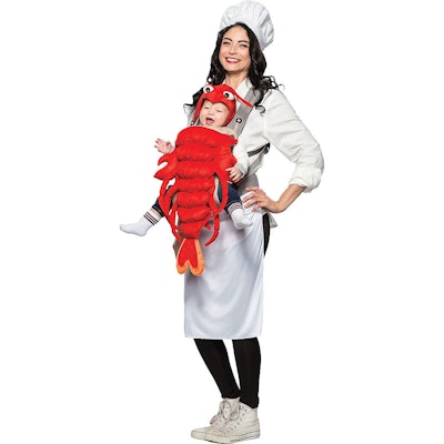 Chef and Lobster Mom and Baby Costume