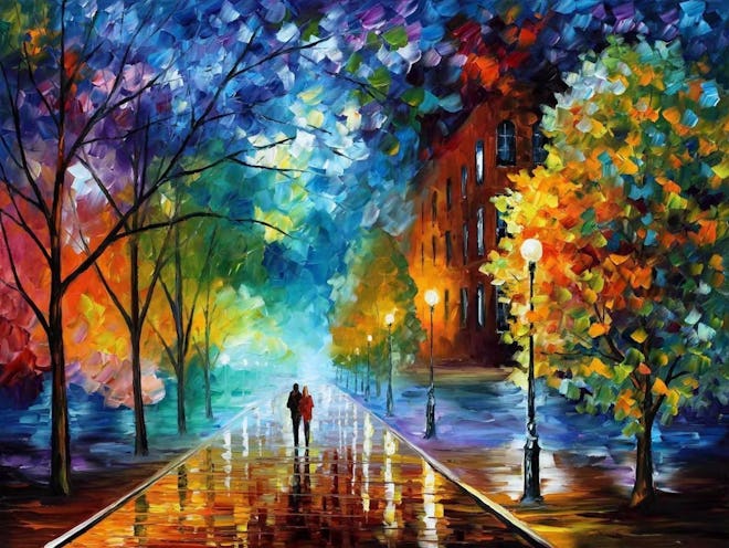 Tonzom Paint-By-Numbers Romance Under Umbrella