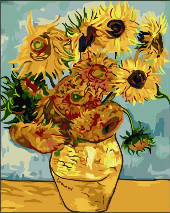 Tonzom Paint-By-Numbers Van Gogh Sunflowers