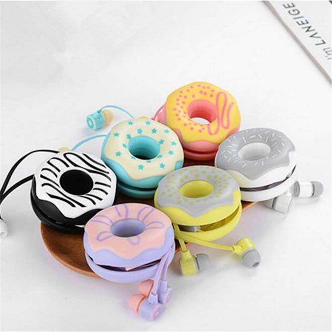 QearFun Candy Color Donut Earphones