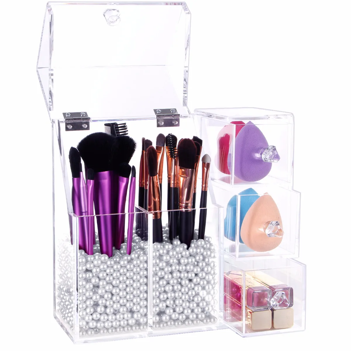 Sorbus Acrylic Cosmetics Makeup And Jewelry Storage Case Display