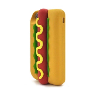 Silicone Case For iPhone 6 & iPhone 6S & iPhone 7 & iPhone 8 (Brown-Hot Dog)