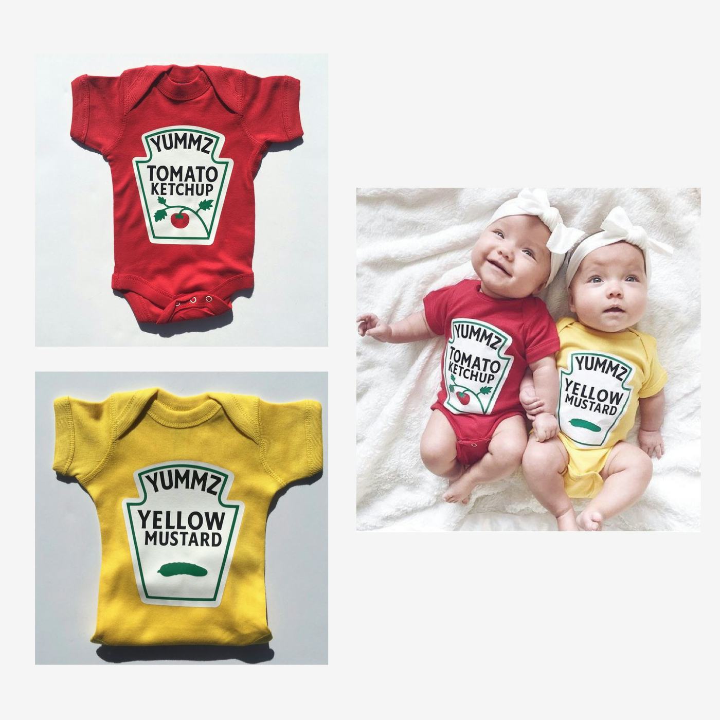 ketchup and mustard onesies