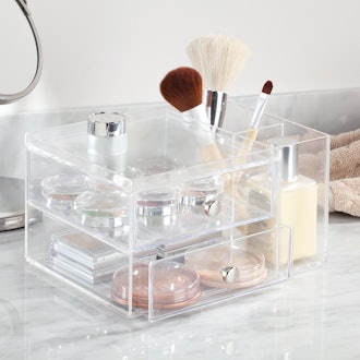 InterDesign Clarity Cosmetic Organizer for Vanity Cabinet to Hold Makeup, Beauty Products
