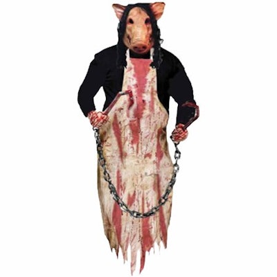 Butcher Pig 36-inch Hanging Prop Halloween Decoration