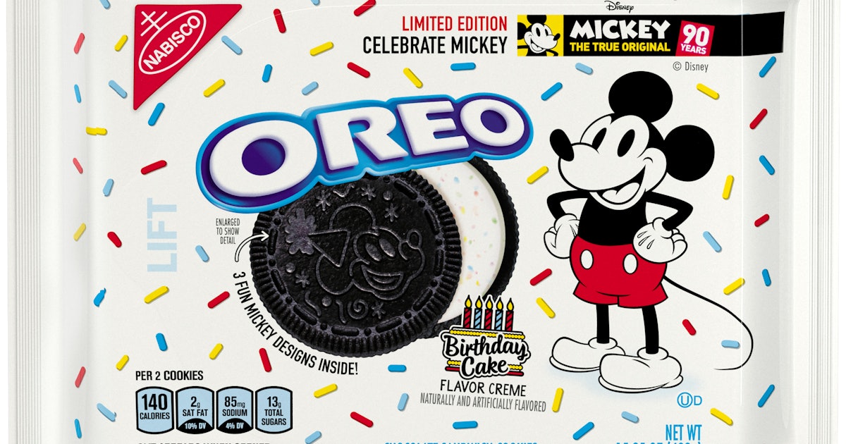 Birthday Cake Oreos For Mickey Mouse's 90th Anniversary