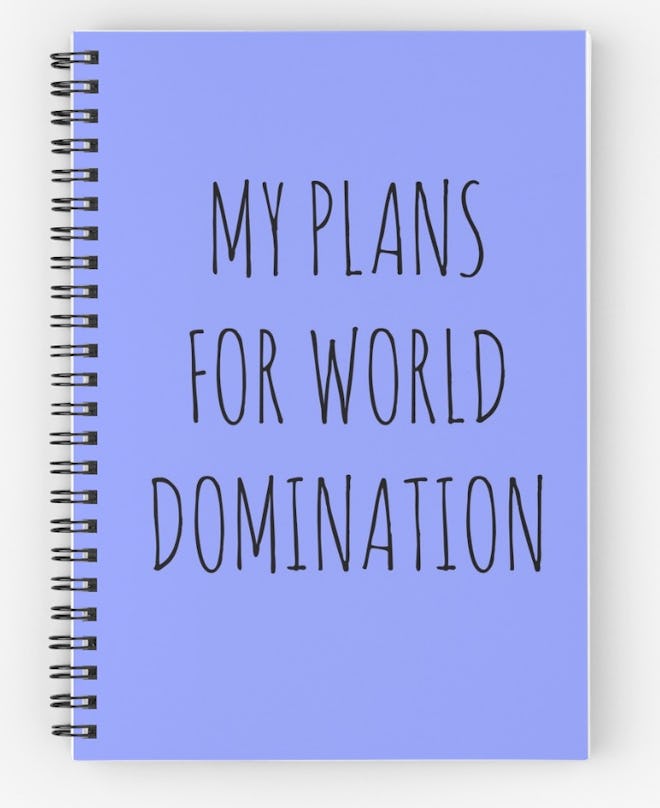 My Plans For World Domination (Spiral Notebook)