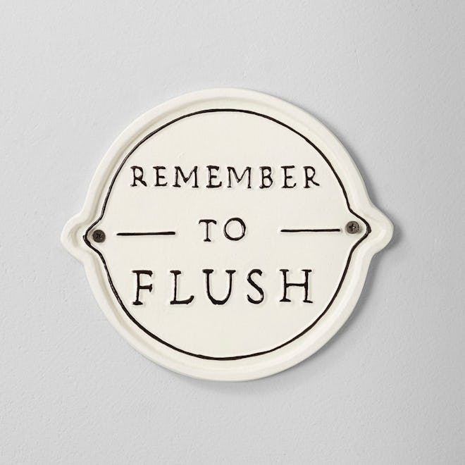 Hearth & Hand With Magnolia "Remember To Flush" Wall Sign
