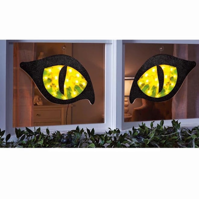 28in Halloween Lighted Green Cat Eyes - Hyde and Eek! Boutique