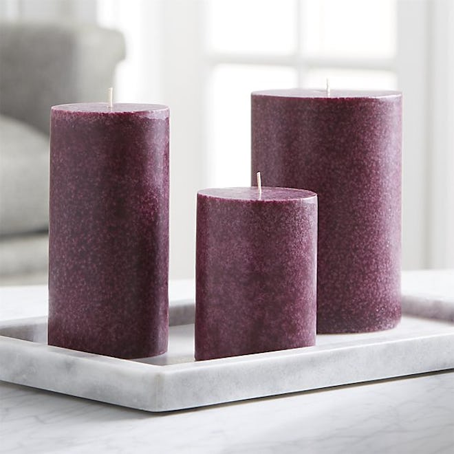 Mulberry Wine-Scented Pillar Candles