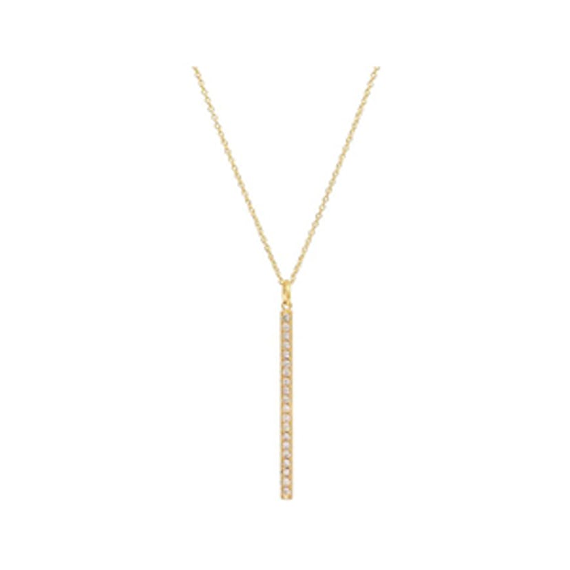 Diamond Long Stick Pendant Necklace