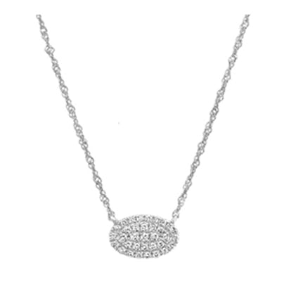 Diamond Oval Cluster Necklace 