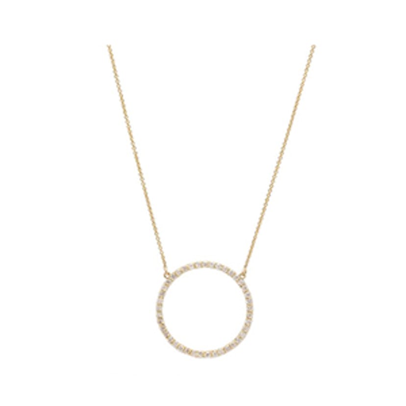 Diamond Open Circle Necklace