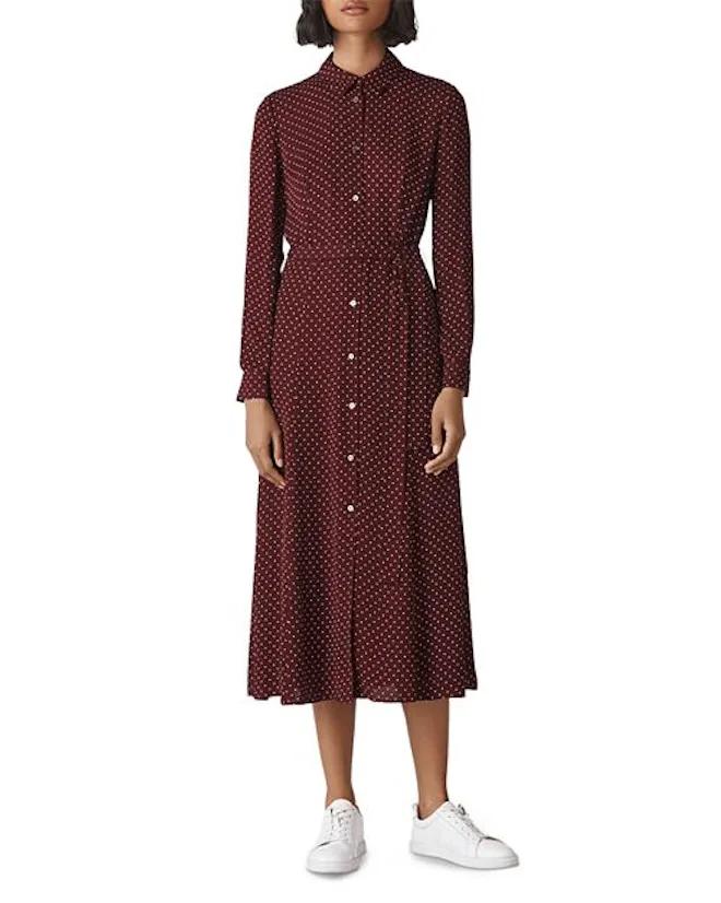 zara burgundy shirt dress ZW COLLECTION SHIRT DRESS - Burgundy