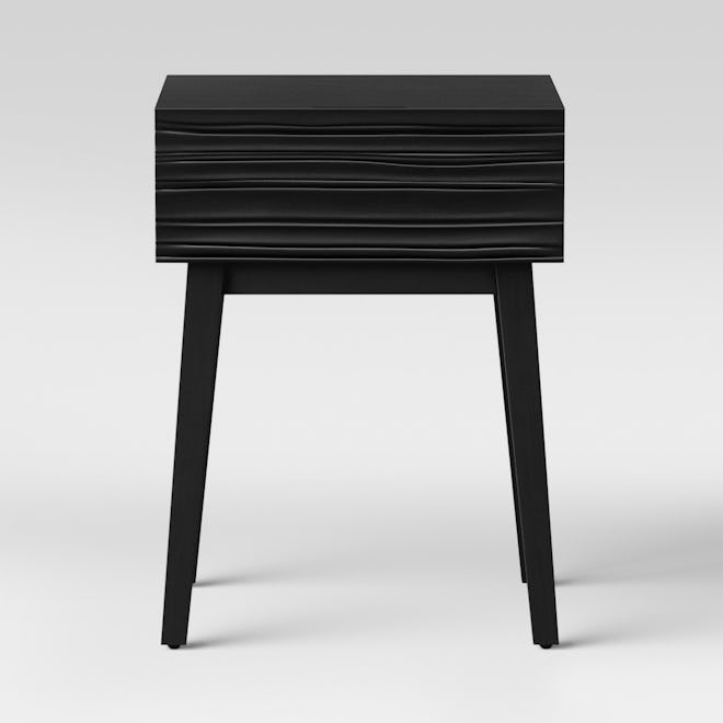Palmetto Cut and Groove Side Table Black