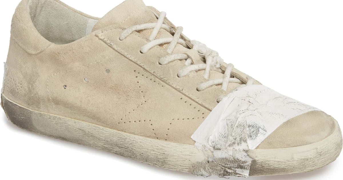 Golden Goose's Beat Up, Taped Sneakers Have The Internet Freaking Out