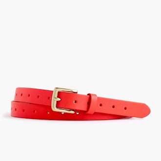 Perforated Italian Leather Belt 