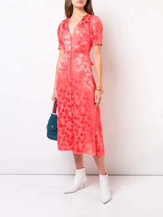 Floral Embroidered Midi Dress