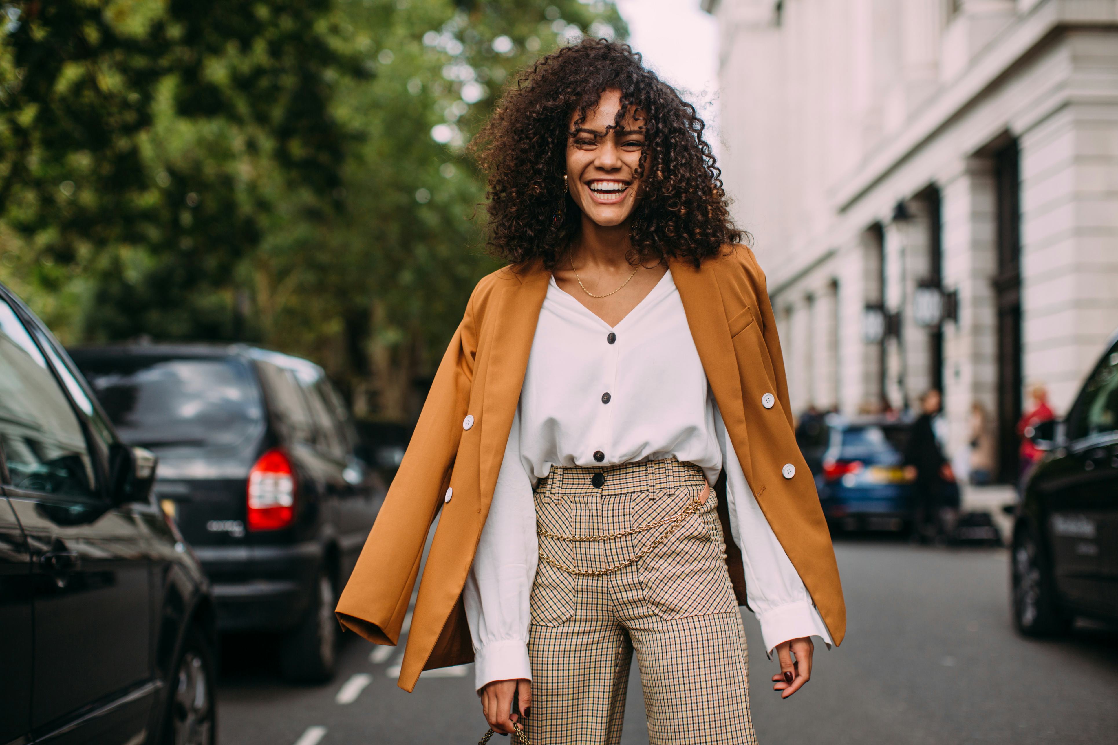 A model wearing a fall jacket