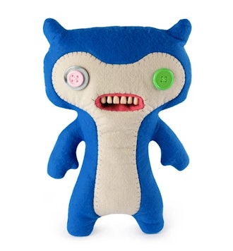 Fuggler Funny Ugly Monster 12" Lil' Demon Deluxe Plush Creature with Teeth - Blue 