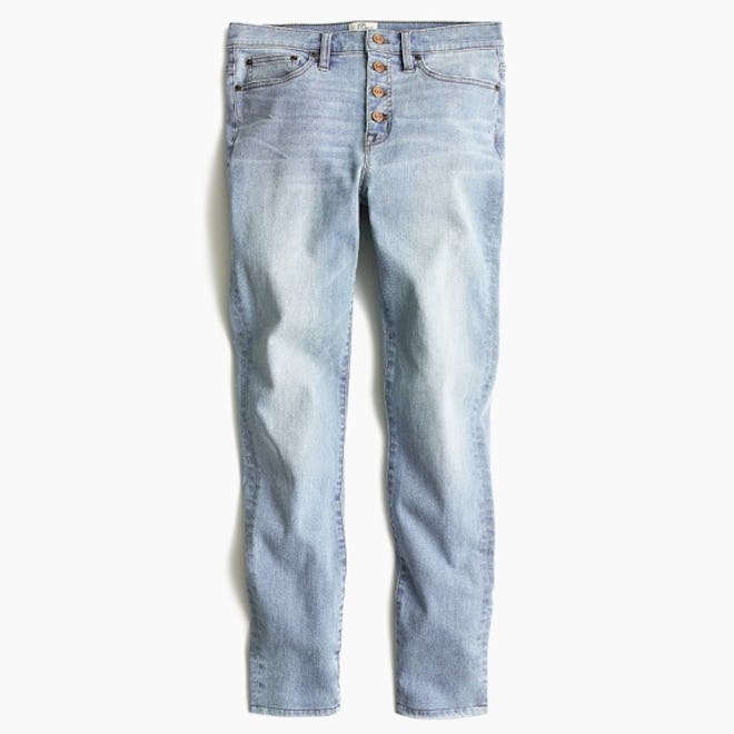 9" High-Rise Toothpick Jean in Leddy Wash with Button Fly 