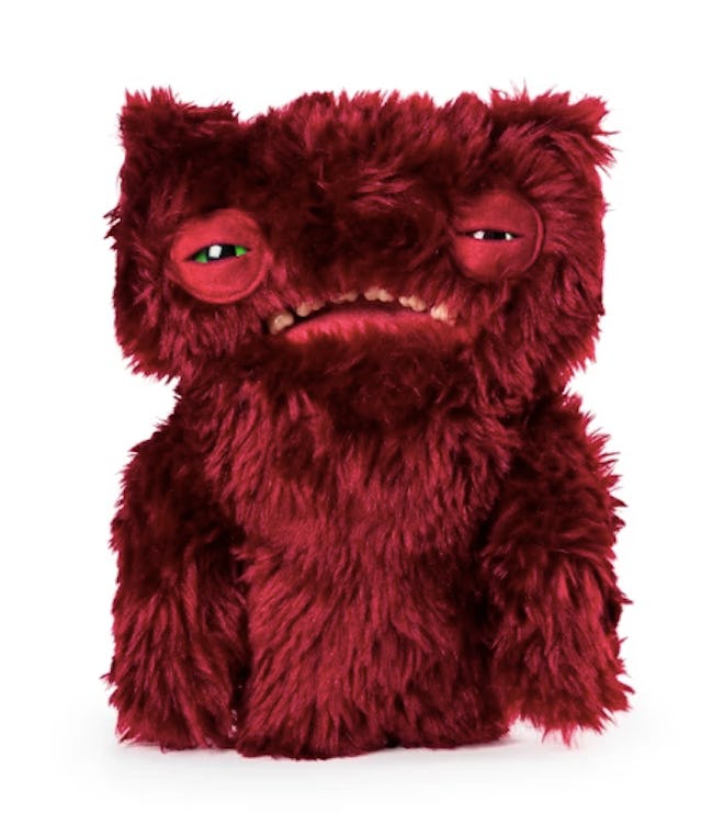 Fuggler Funny Ugly Monster, 9" Wide-eyed Weirdo Plush Creature with Teeth - Burgundy