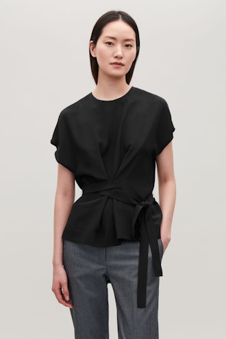 Silk Top With Wrap-Tie 