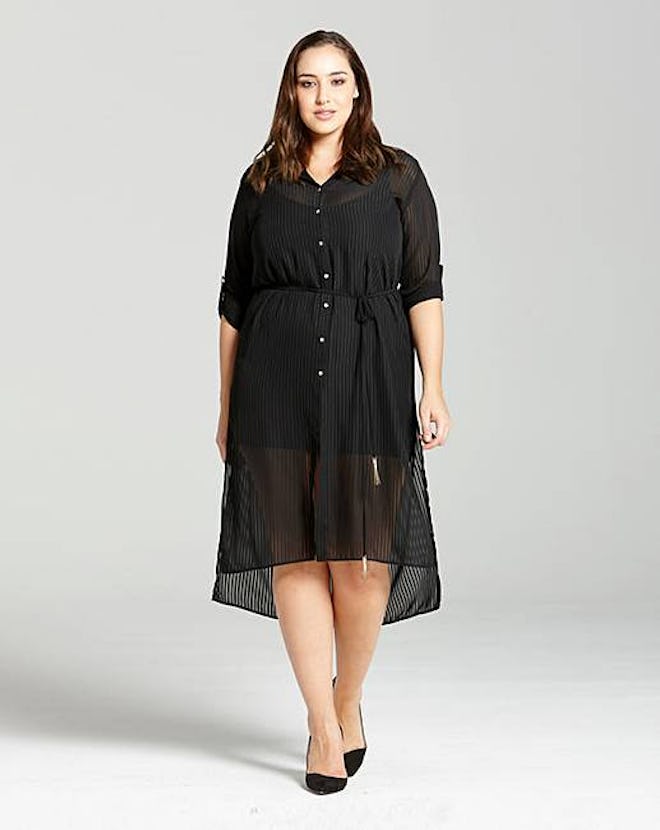 Elvi Black Shirt Dress